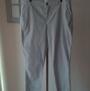 GAP size 14 pants Blue & White pinstripes